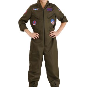 Kid's Top Gun Deluxe Flight Suit Costume