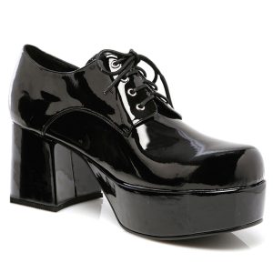 Men's Black Pimp Platform Shoes