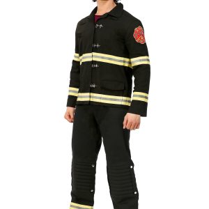 Men's Black Uniform Firefighter Costume