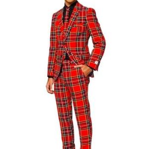 Men's Tartan Plaid Opposuit
