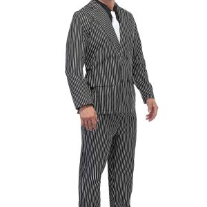 Men's Wide Pin Stripe Gangster Costume