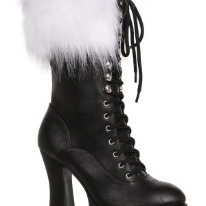 Platform Lace Up Santa Boots for Women