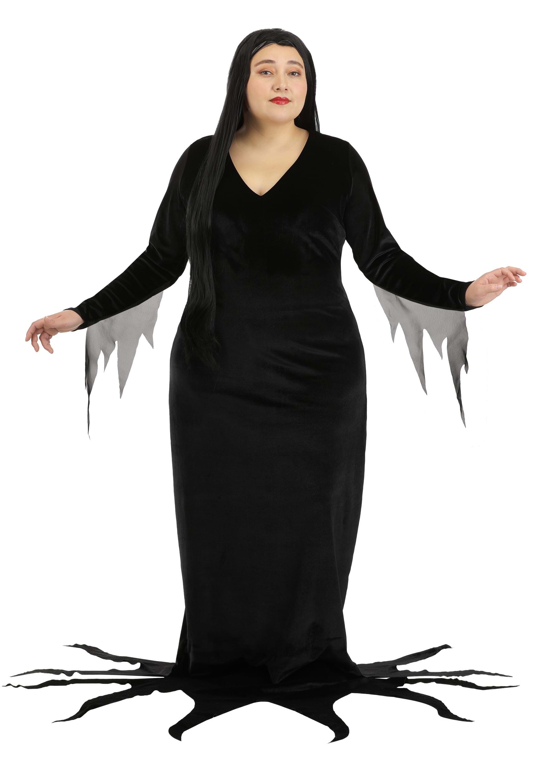 Plus Size 1960s Morticia Addams Costume for Women