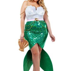Plus Size Alluring Sea Siren Costume for Women
