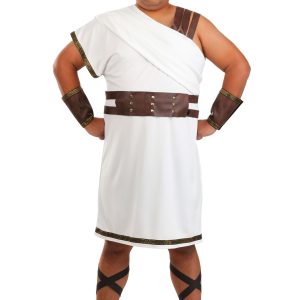 Plus Size Deluxe Greek Warrior Costume for Men