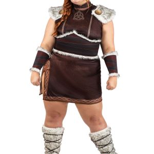 Plus Size Deluxe Victorious Viking Costume for Women