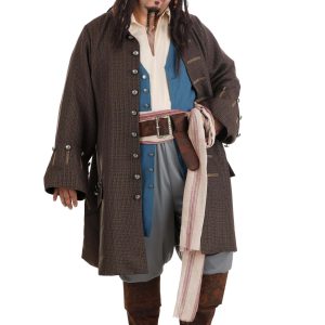 Plus Size Jack Sparrow Men's Deluxe Pirate Costume