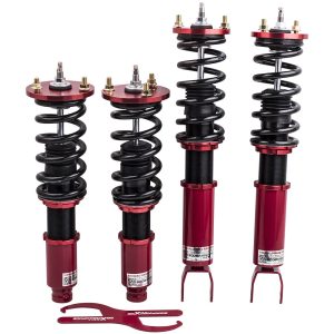 Racing CoiloverCompatible compatible for Honda Accord VIII LX,SE,LX-P coupe CS1(north American only) 2008-2012 Adj.Damper Red Shocks lowering kit