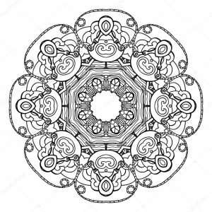 Round doodle pattern