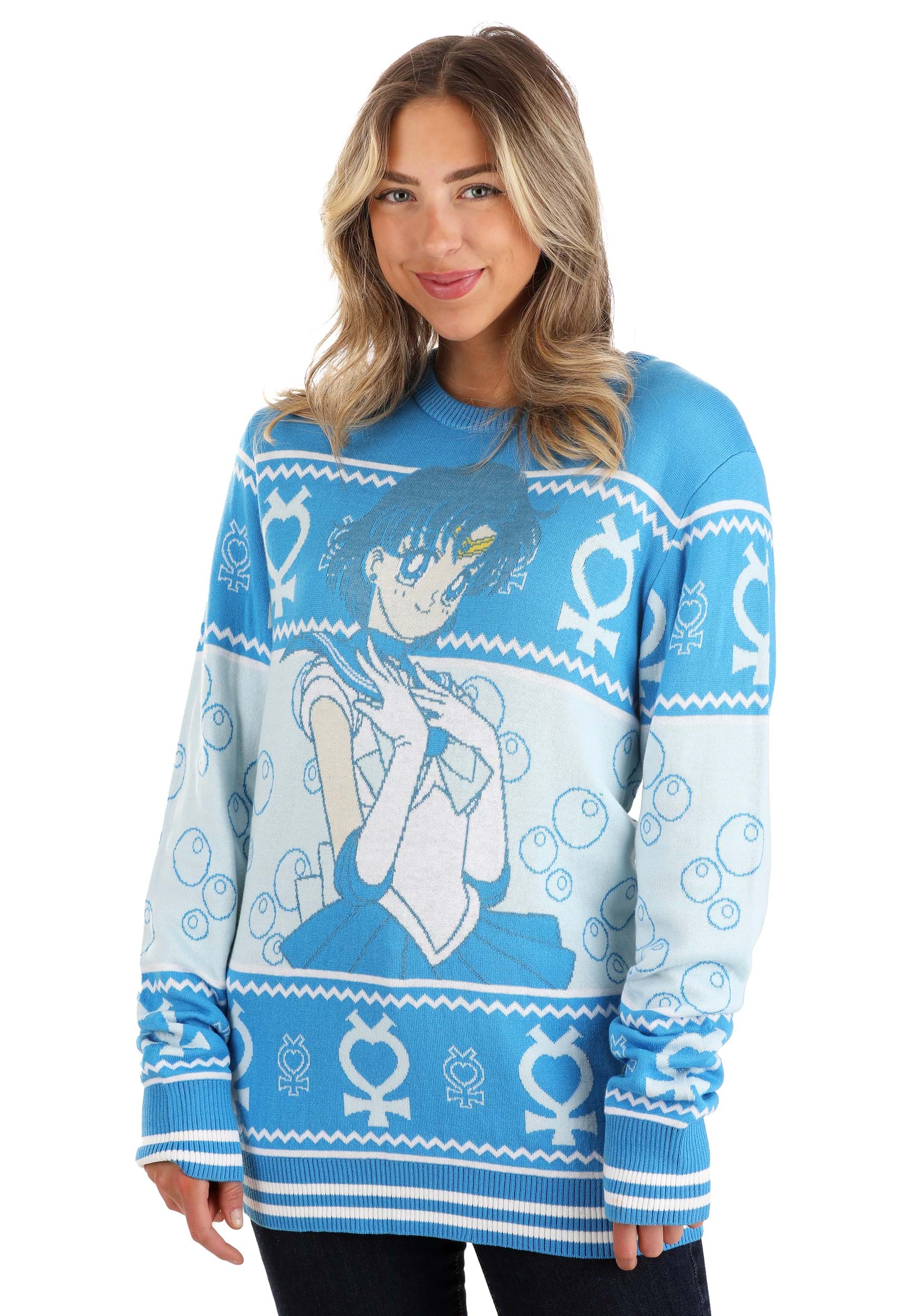 Sailor Moon Sailor Mercury Adult Ugly Sweater