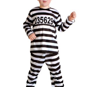 Striped Prisoner Toddler Costume