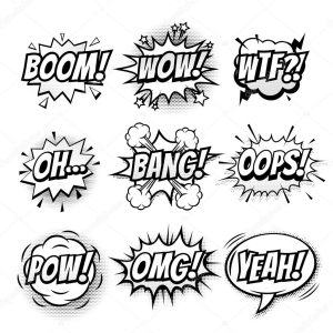 Vector comic speech doodle sketch bubbles set