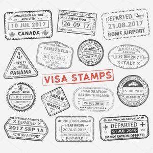Visa passport stamp