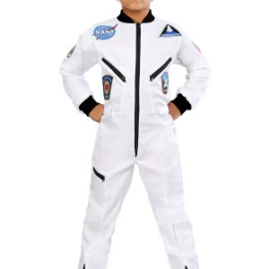 White Astronaut Jumpsuit Kid's Costume