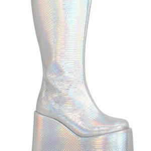 Women's Holographic Silver Galactic Boots