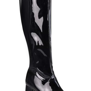 Women's Patent Black Gogo Costume Boots