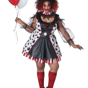 Women's Plus Size Twisted Clown Costume