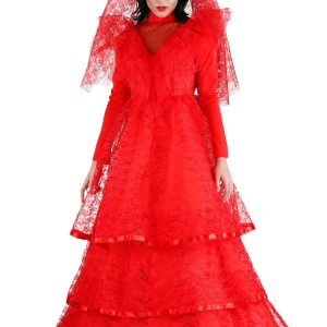 Women's Red Gothic Wedding Dress Costume