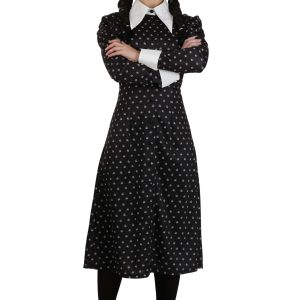 Women's Wednesday Addams Polka Dot Costume Dress