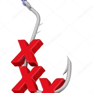 XXX on a fishing hook. The concept
