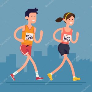 marathon road race runners