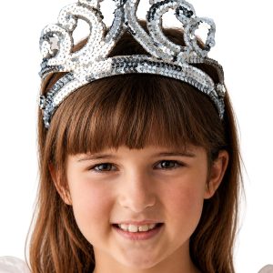 Child Silver Sequin Tiara Accessory