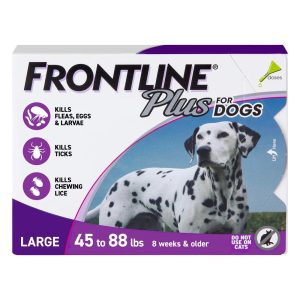 Frontline Plus For Large Dogs 45-88 Lbs (Purple) 3 Doses