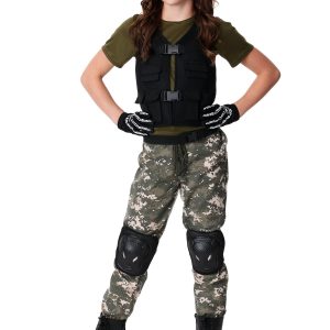 Girl's Stealth Soldier Costume