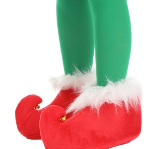 Red Adult Elf Costume Shoes