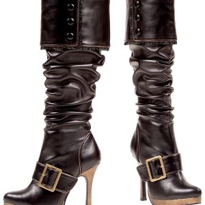 Sexy Buckle Pirate Costume Boots