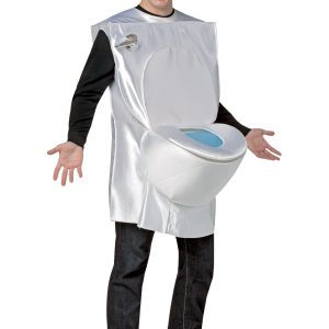 White Toilet Costume for Adults
