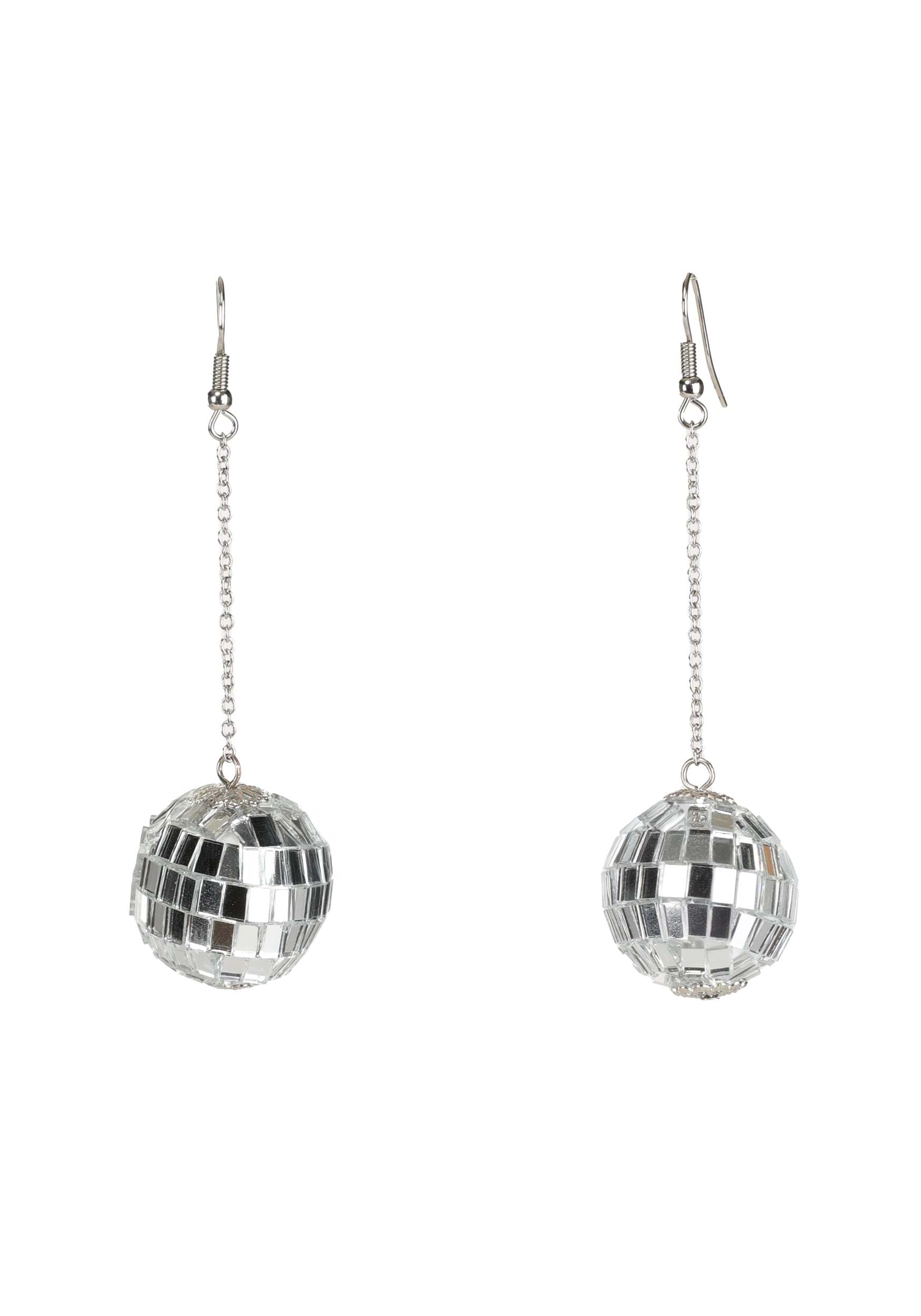 1-Inch Costume Disco Ball Earrings