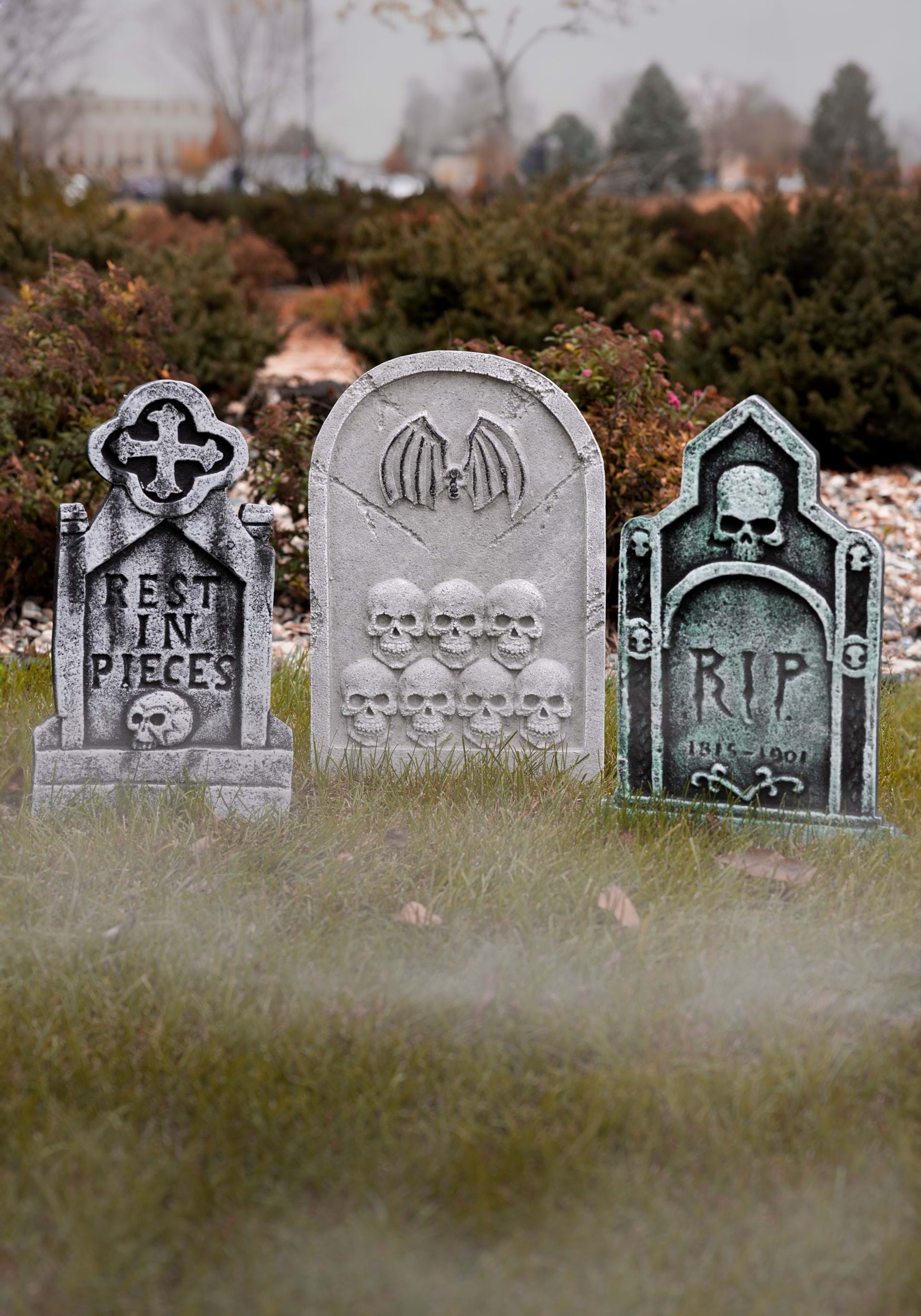 3 Piece 20-Inch Gothic Tombstone Set