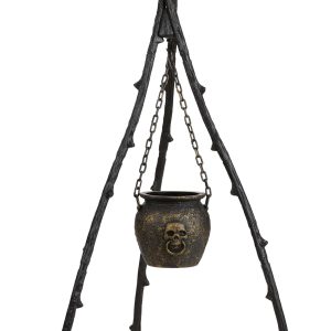 58.5-Inch Rustic Witch Cauldron Decoration