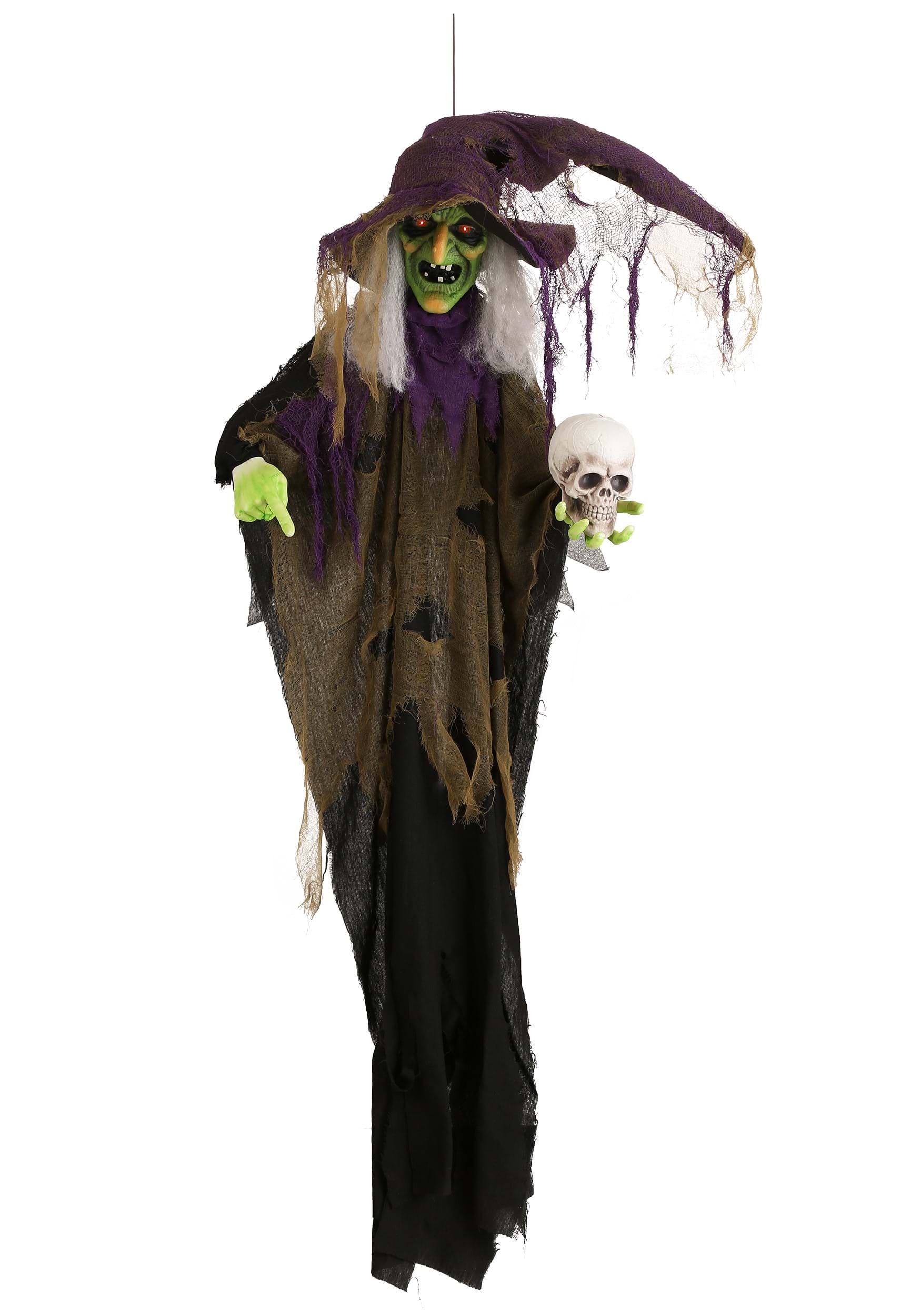 6FT Hanging Witch Animatronic Decoration