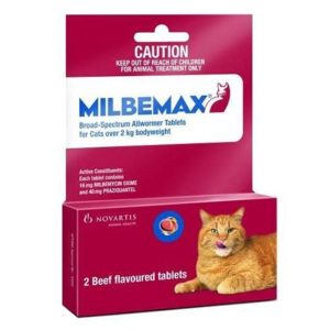 Milbemax For Large Cats Over 4.4lbs 2 Tablets