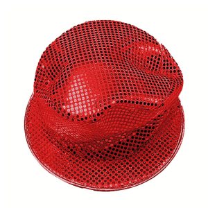11-Inch Adult Red Sequin Top Hat Accessory