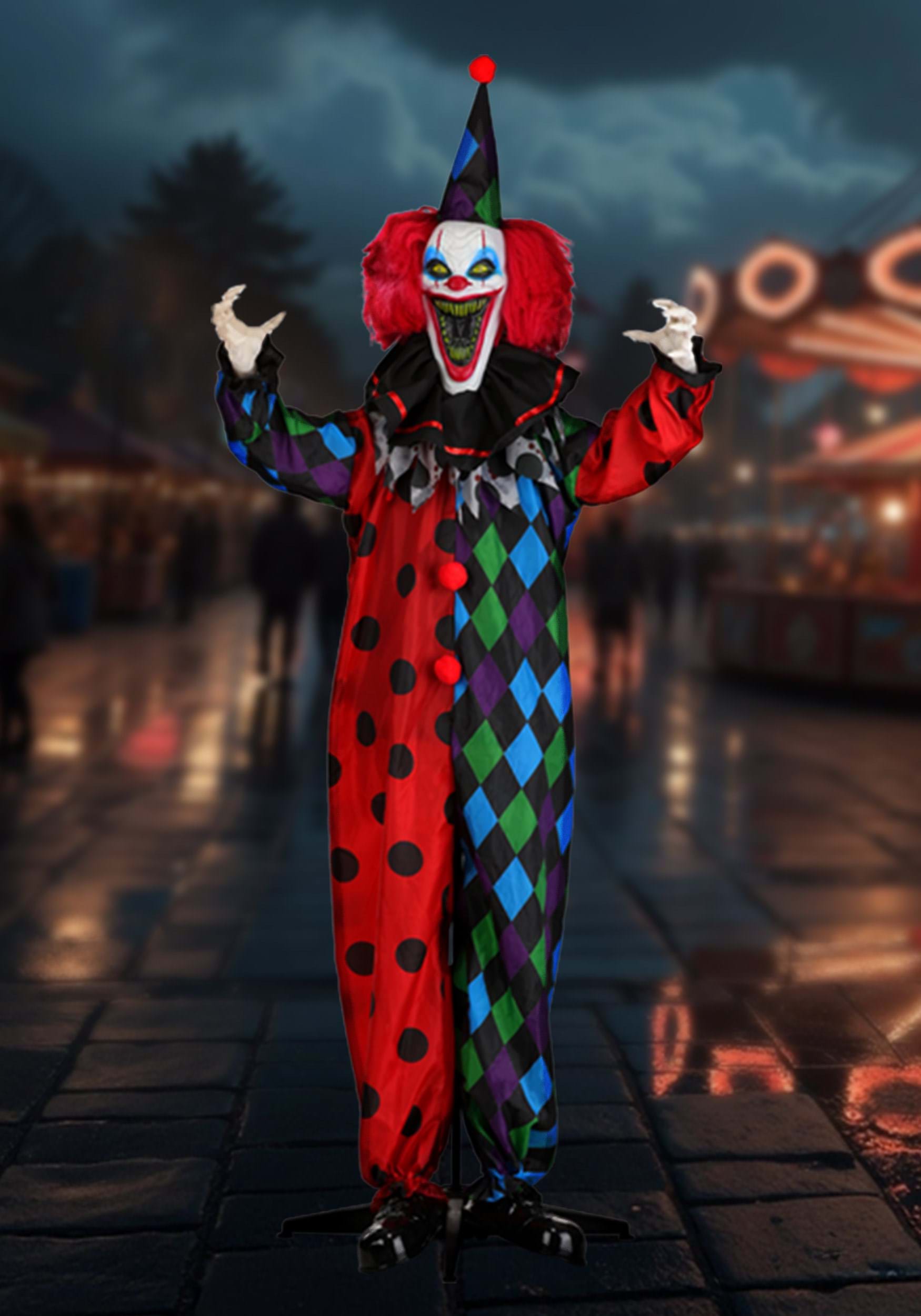 6FT Rictus the Evil Clown Animated Decoration - Scream Saver