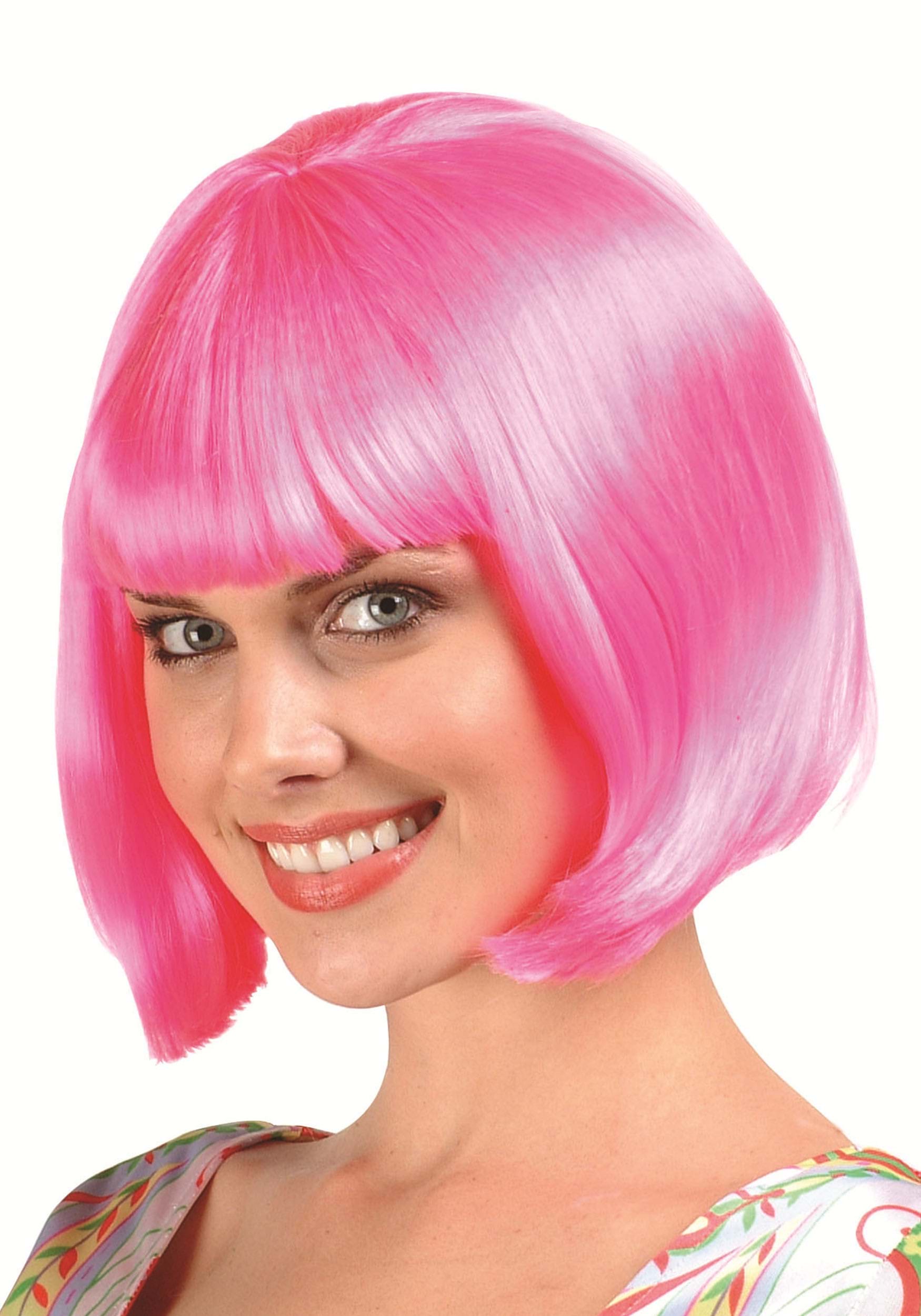 Adult Pink Bob Wig