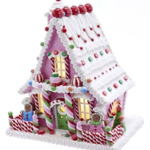 Candy Gingerbread House w/ LED Light & Timer