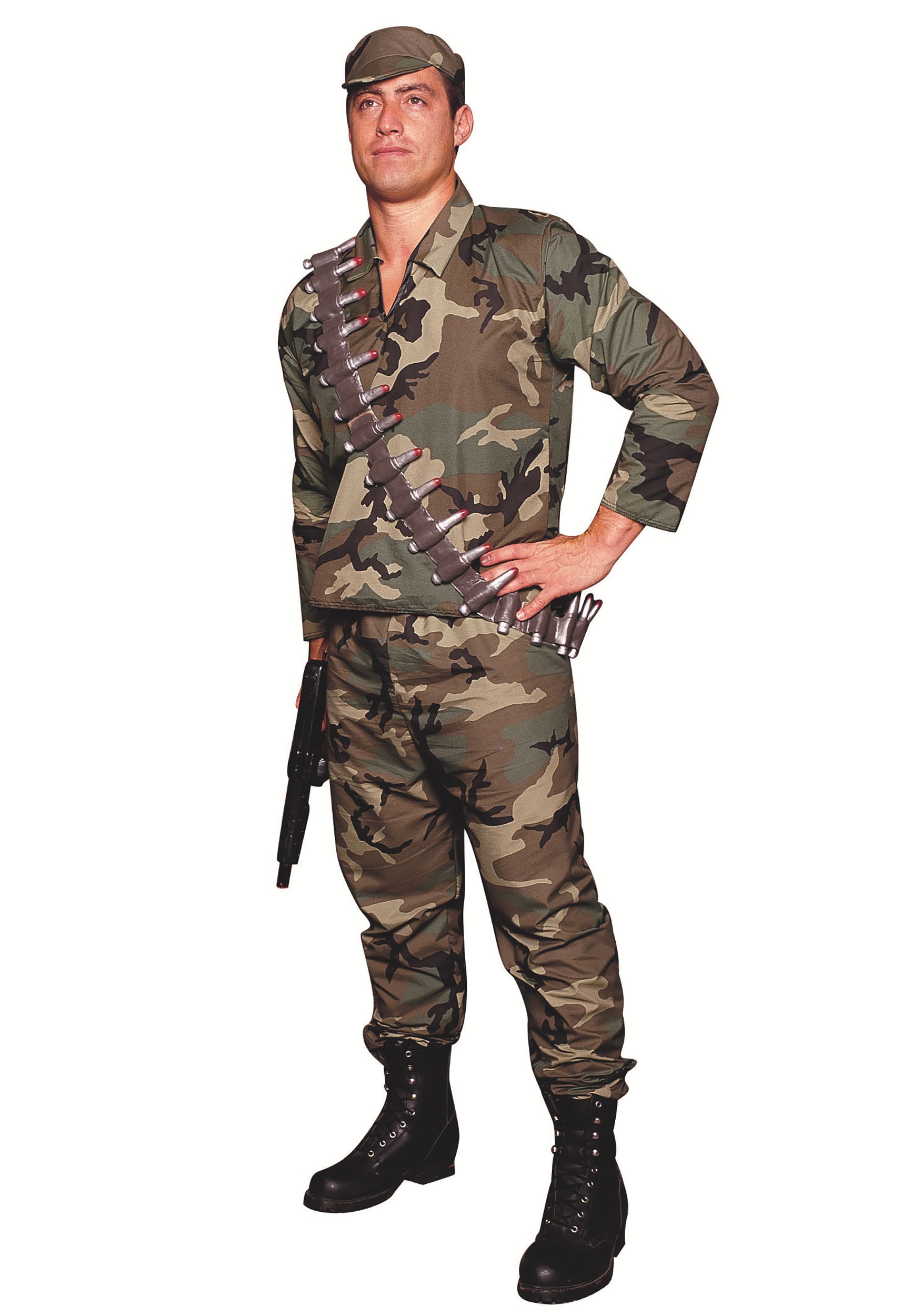 Plus Size Camouflage Commando Costume for Men
