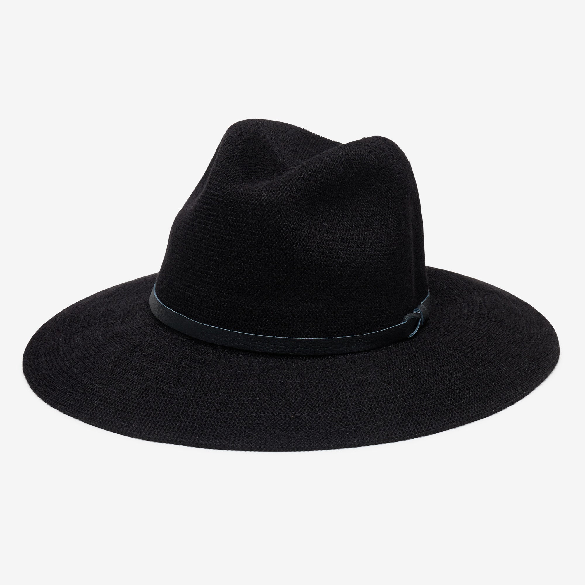 Winona Packable Panama Fedora | Black