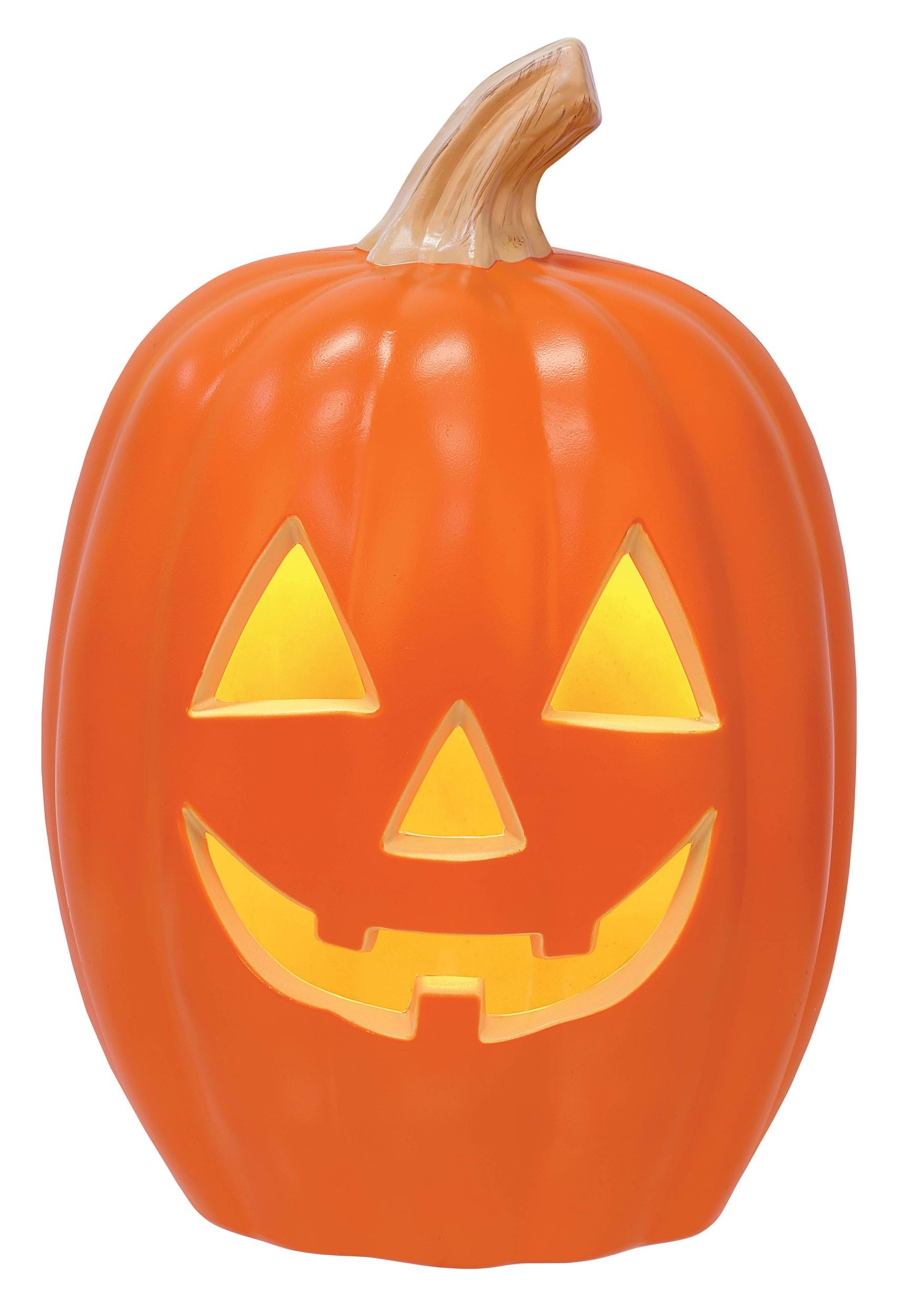 12-Inch Light Up Smiling Pumpkin Decoration