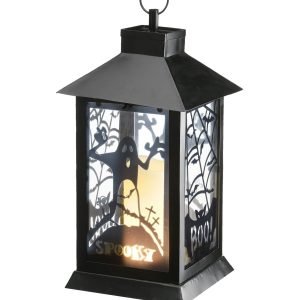 16-Inch Light Up Ghost Lantern Decoration