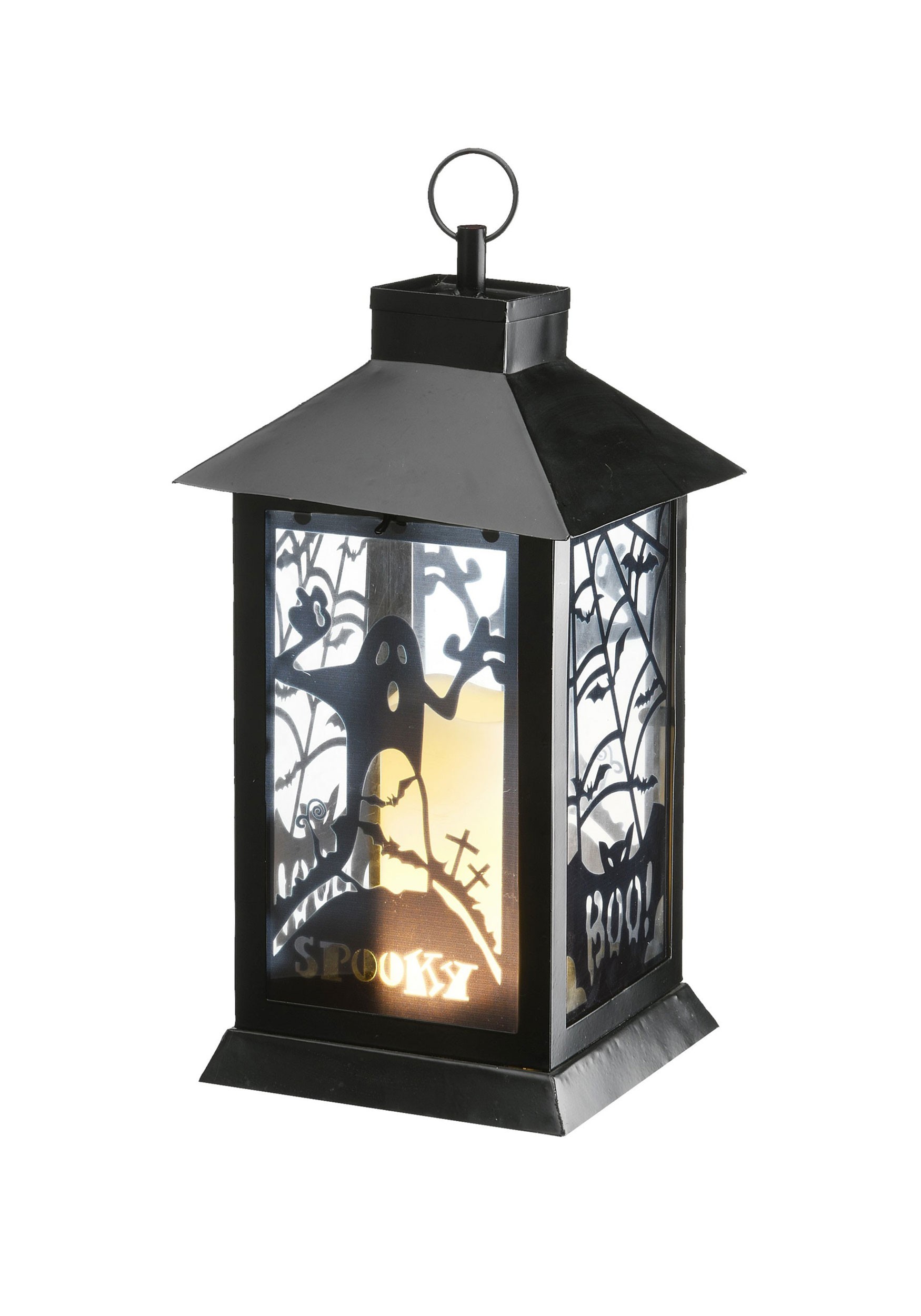 16-Inch Light Up Ghost Lantern Decoration