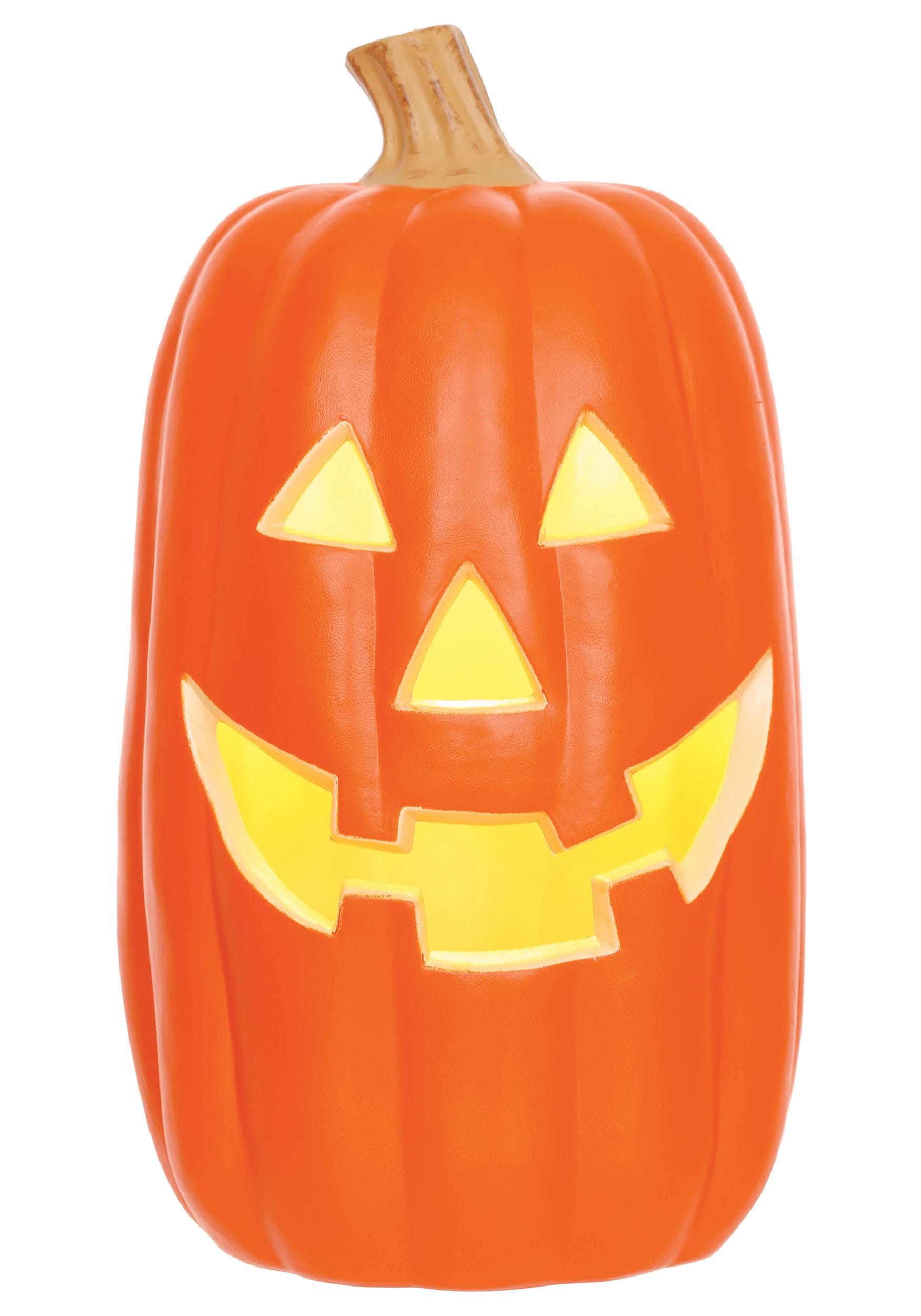 16-Inch Realistic Light Up Pumpkin Decoration
