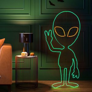 40-Inch 2D Light Up Alien Decoration