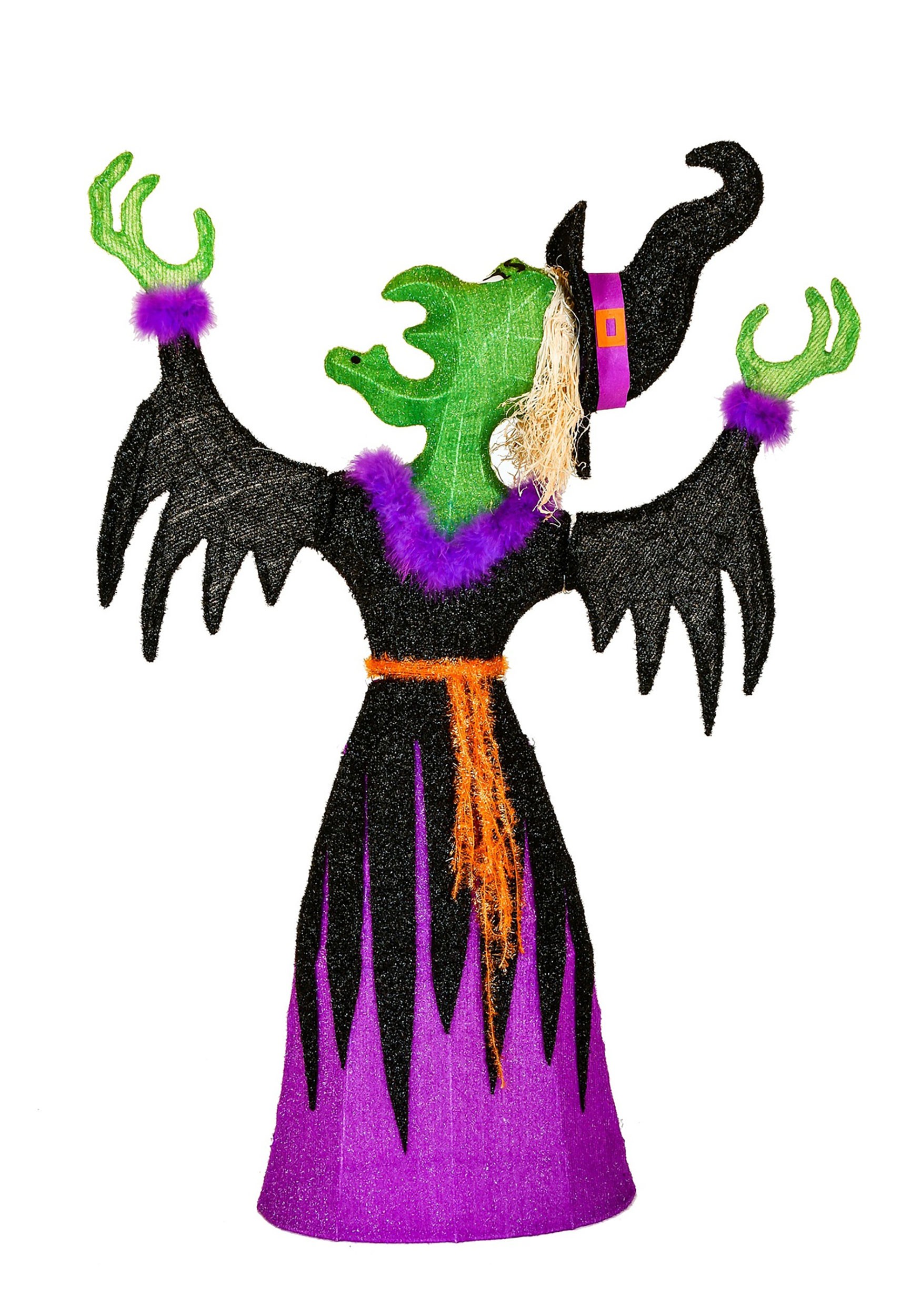 47-Inch 3D Light Up Witch Decoration