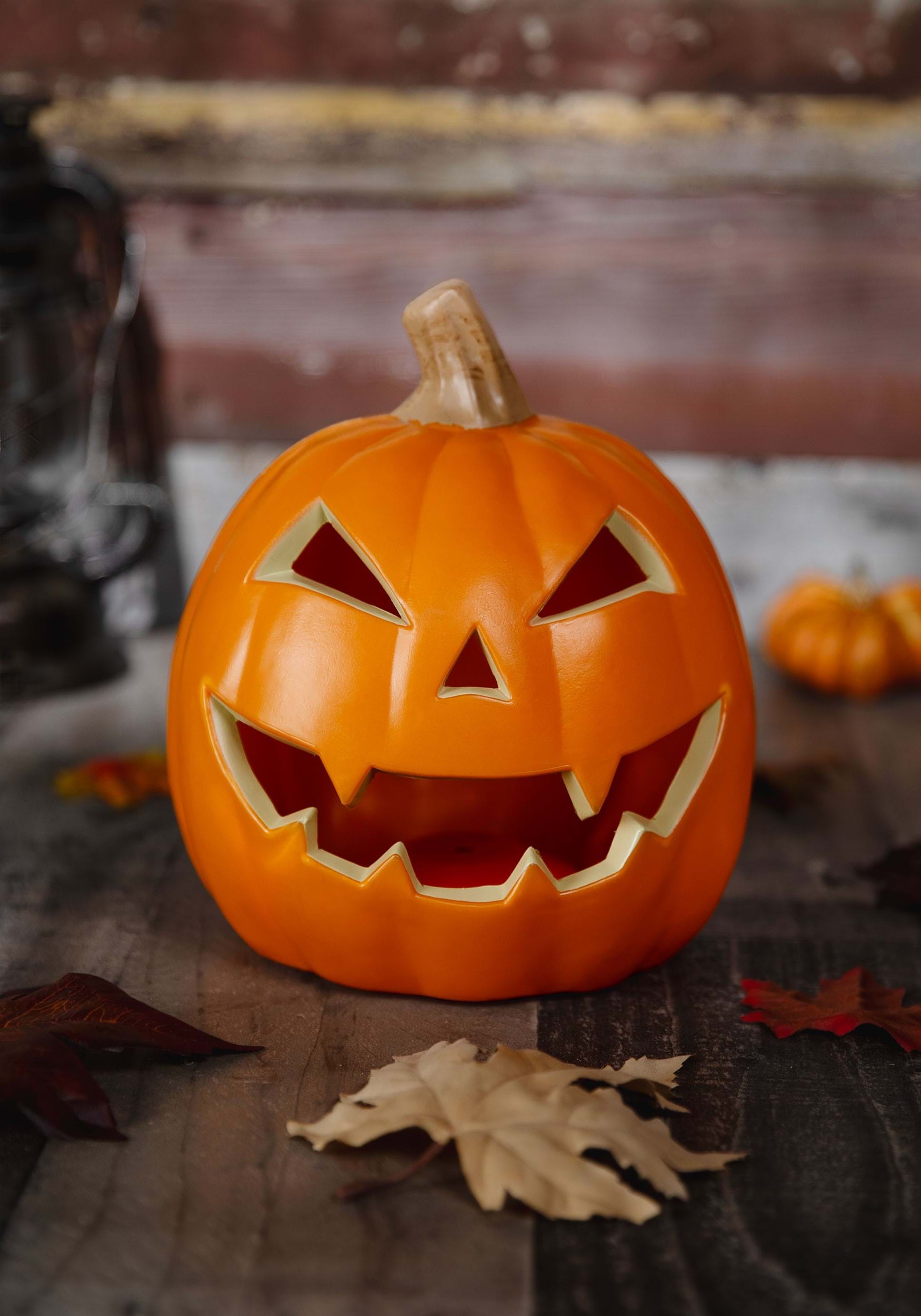 9-Inch Light Up Jack O' Lantern Decoration