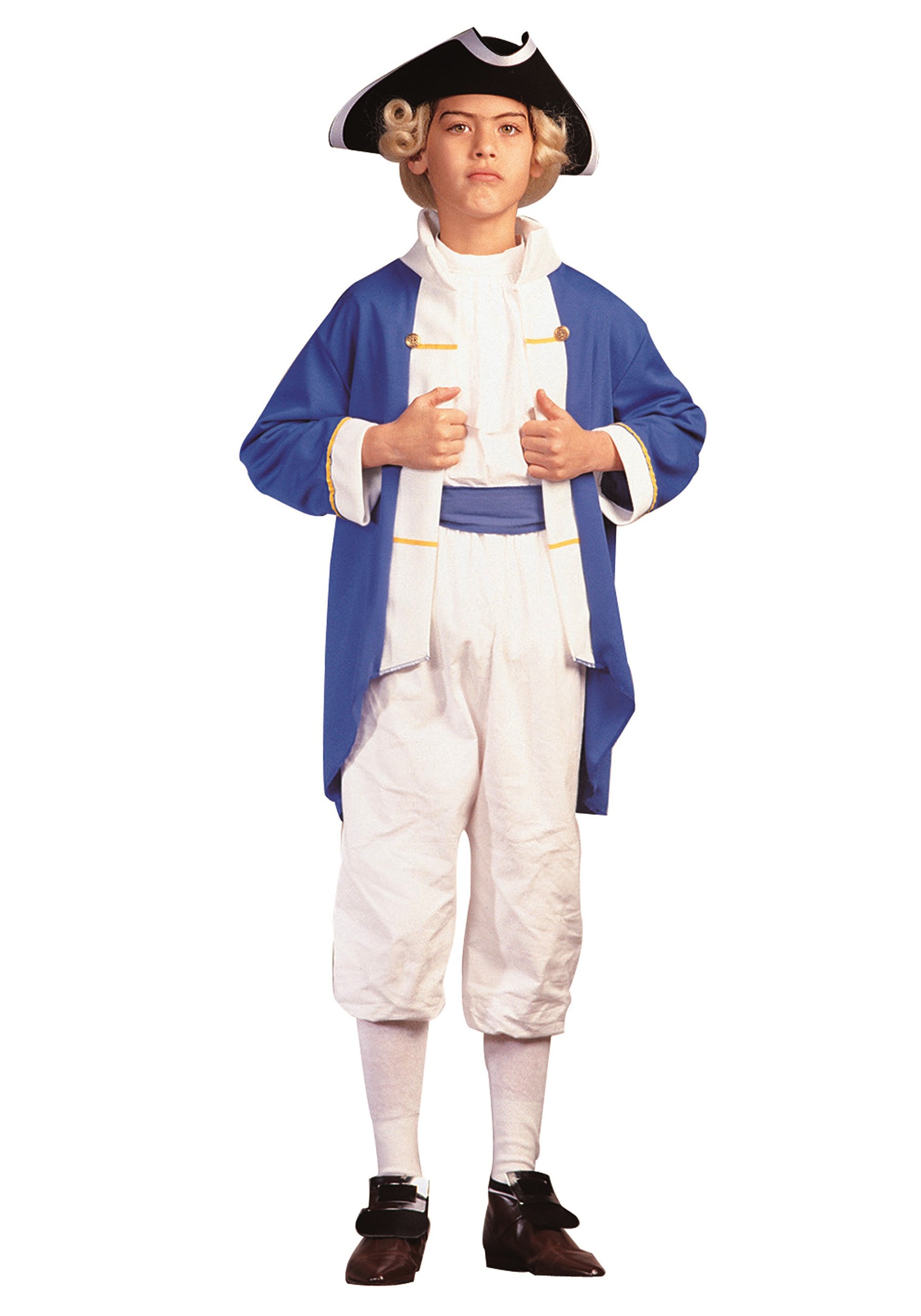 Boy's Blue Colonial Captain Costume